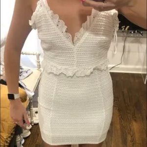 Wild Honey size small white crotchet/eyelet mini dress